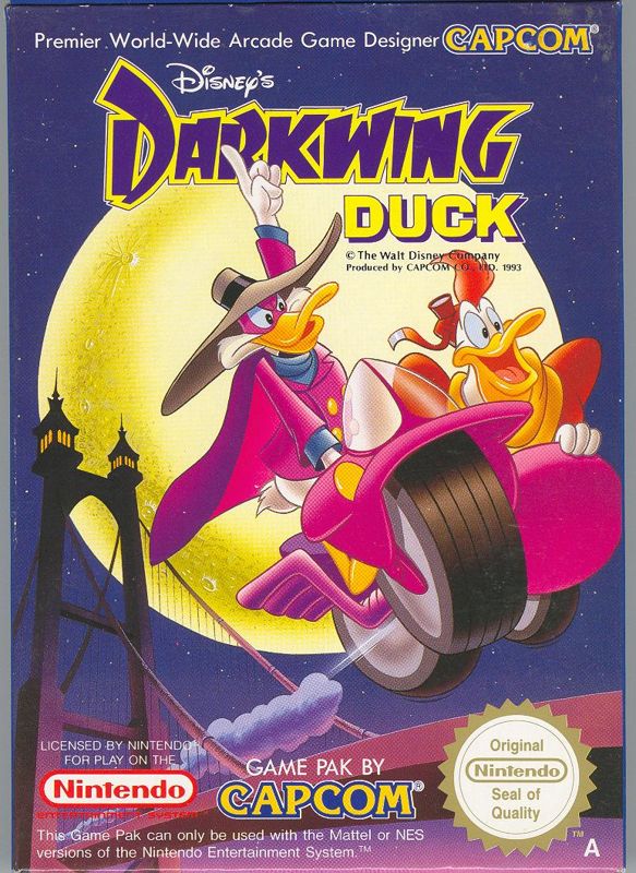 Darkwing Duck box art for NES